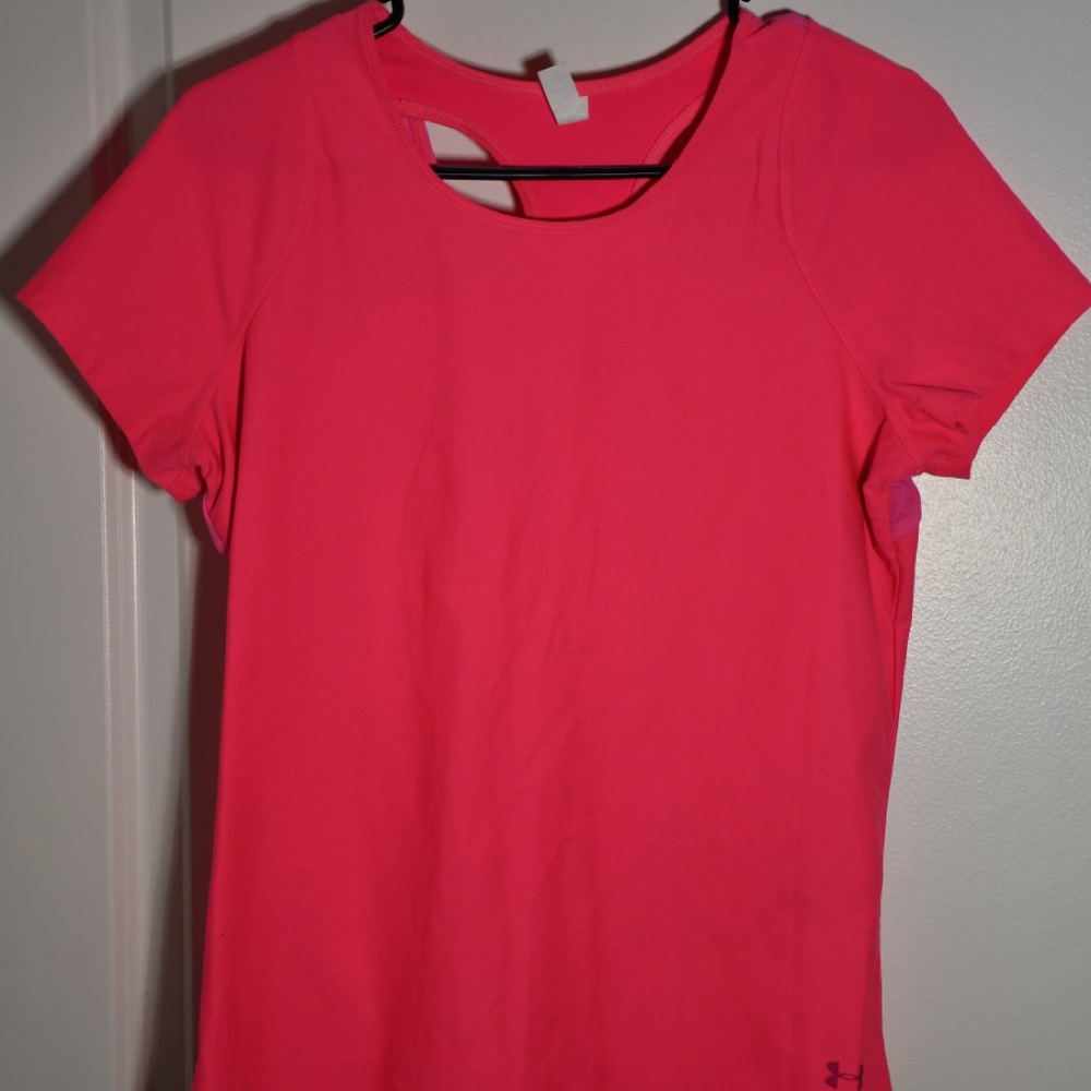 Under Armour Women's Bright Pink Short Sleeve Tee